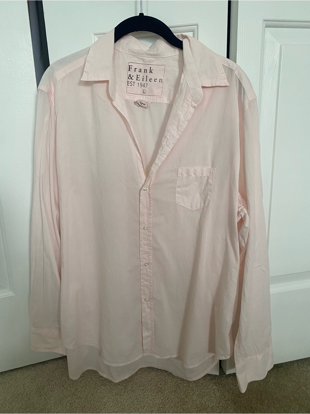 Frank & Eileen Pale Pink Long-Sleeve Button-Down Shirt
